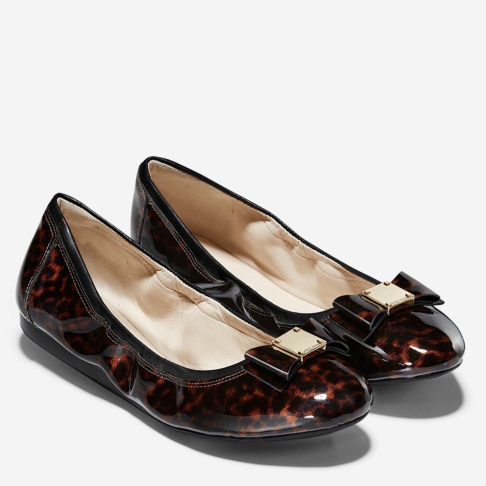 Cole Haan Tali Tortoise Print Ballet Flat, Size 8